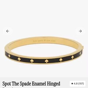 Kate Spade Black and Gold Enamel Bangle